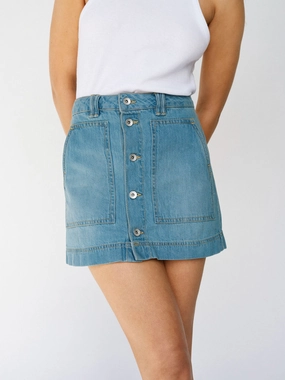 All Buttoned Up Denim Skirt Dream Team