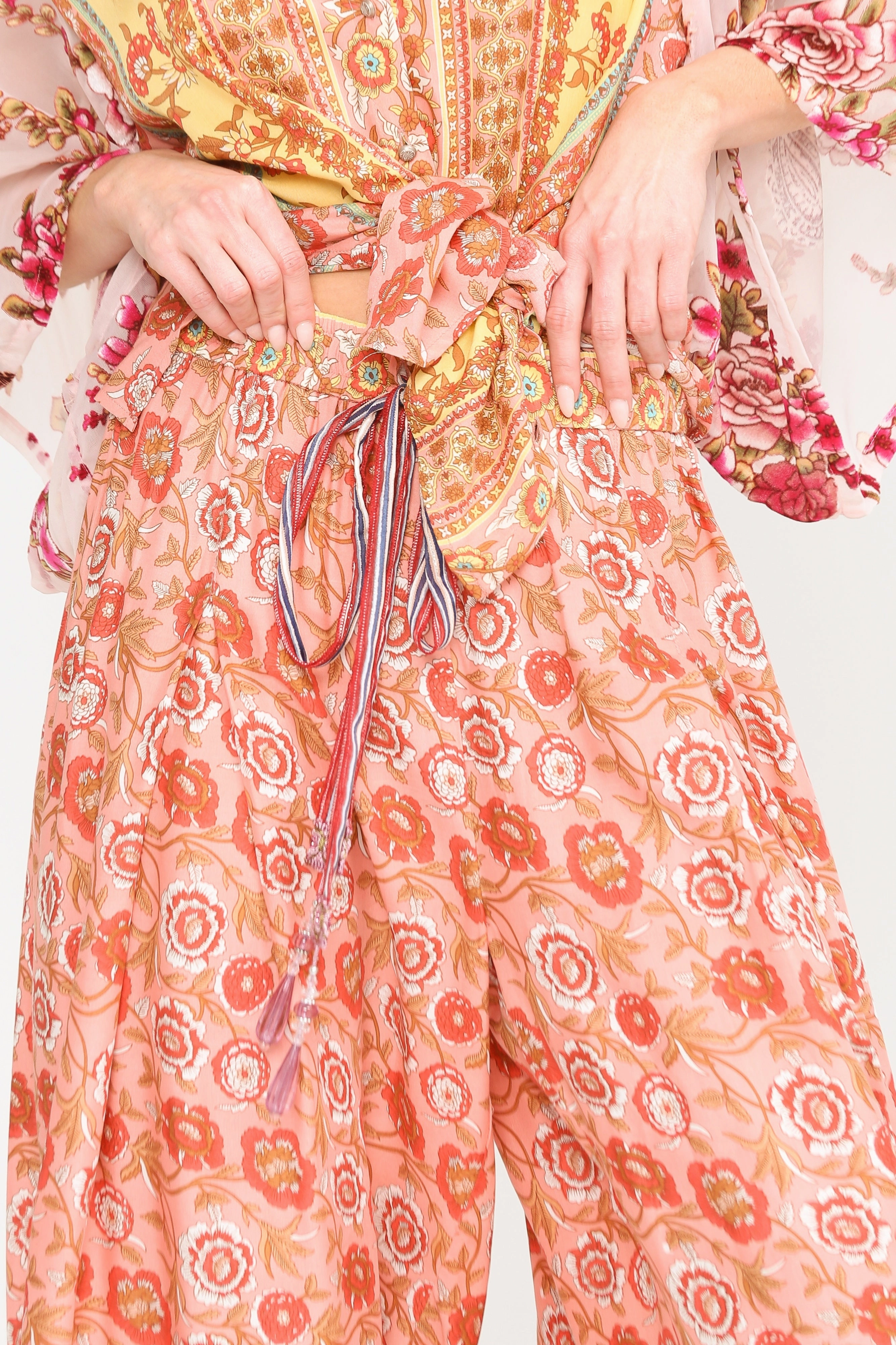 Aratta Silent Journey Roses Palazzo Pants