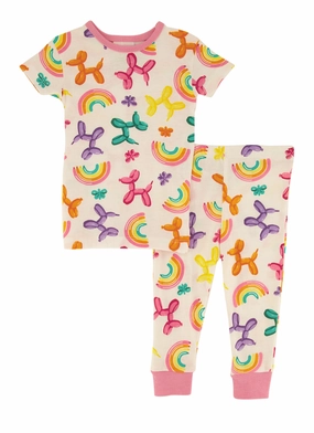 Baby Girls 12-24M Graphic Print Pajama Top and Pants