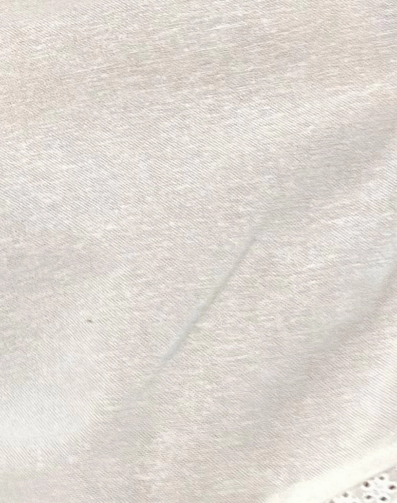 Baysia One Shoulder Top in Linen Ivory