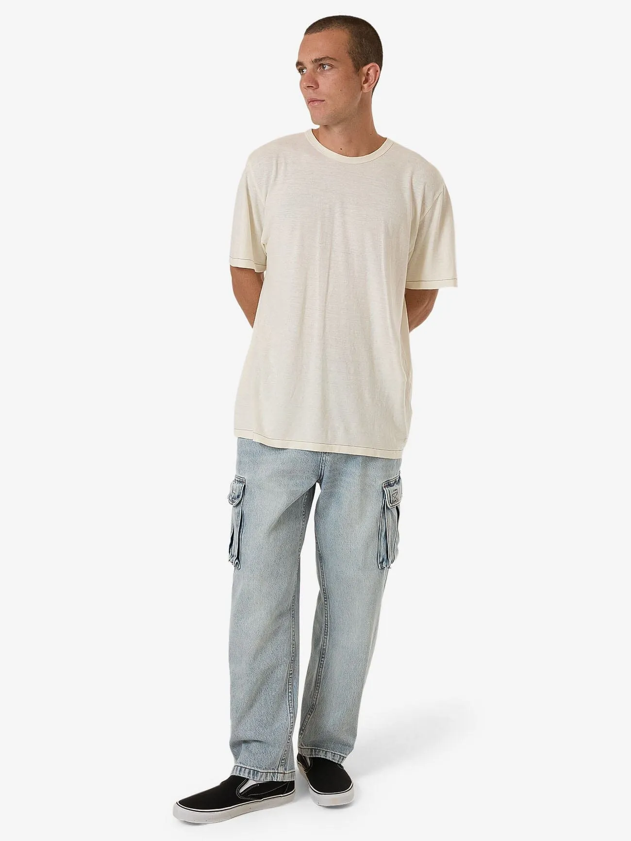 Big Slacker Baggy Denim Cargo Jean - Tainted Blue