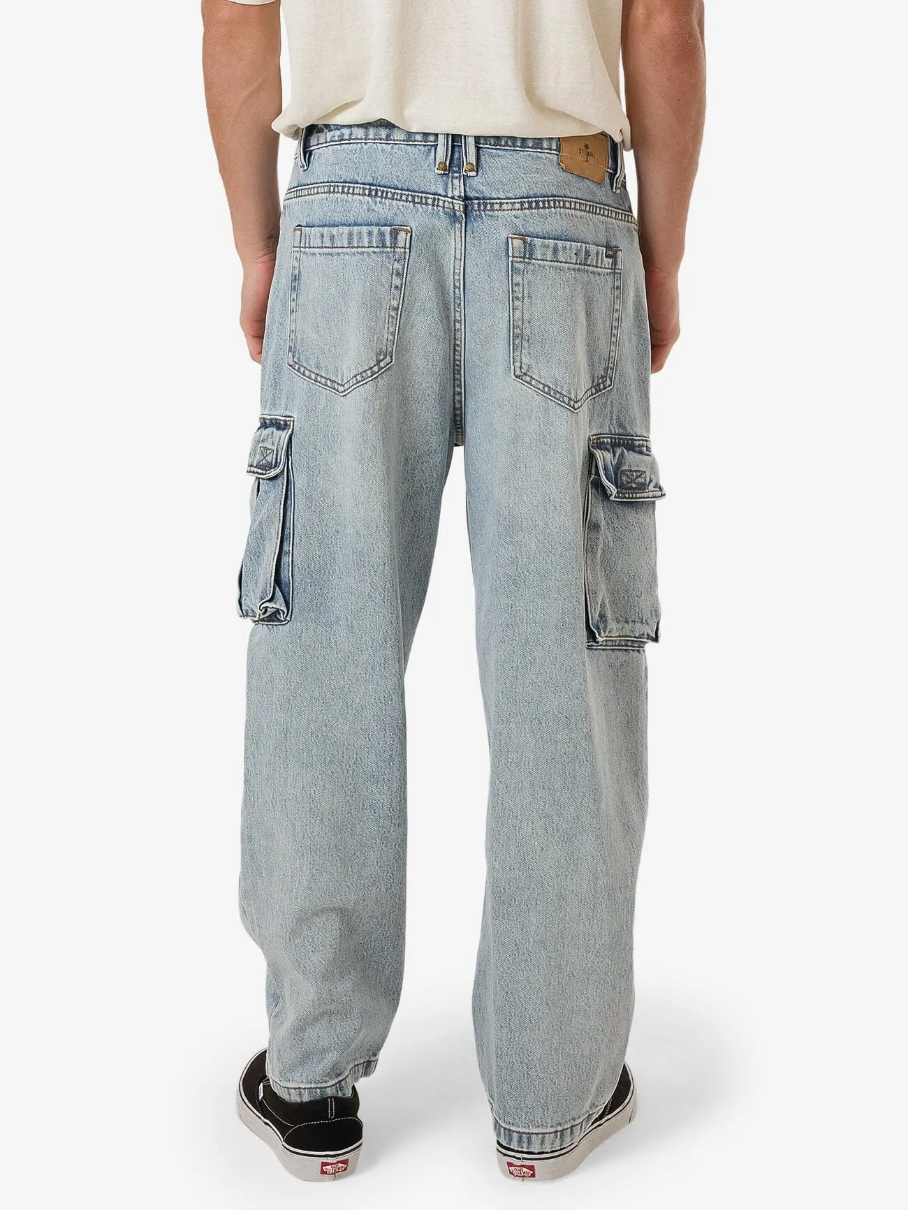 Big Slacker Baggy Denim Cargo Jean - Tainted Blue