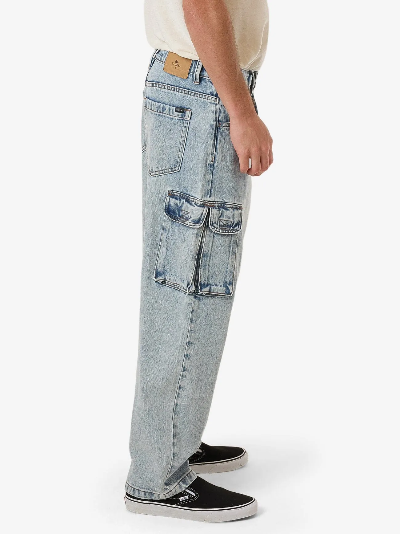 Big Slacker Baggy Denim Cargo Jean - Tainted Blue