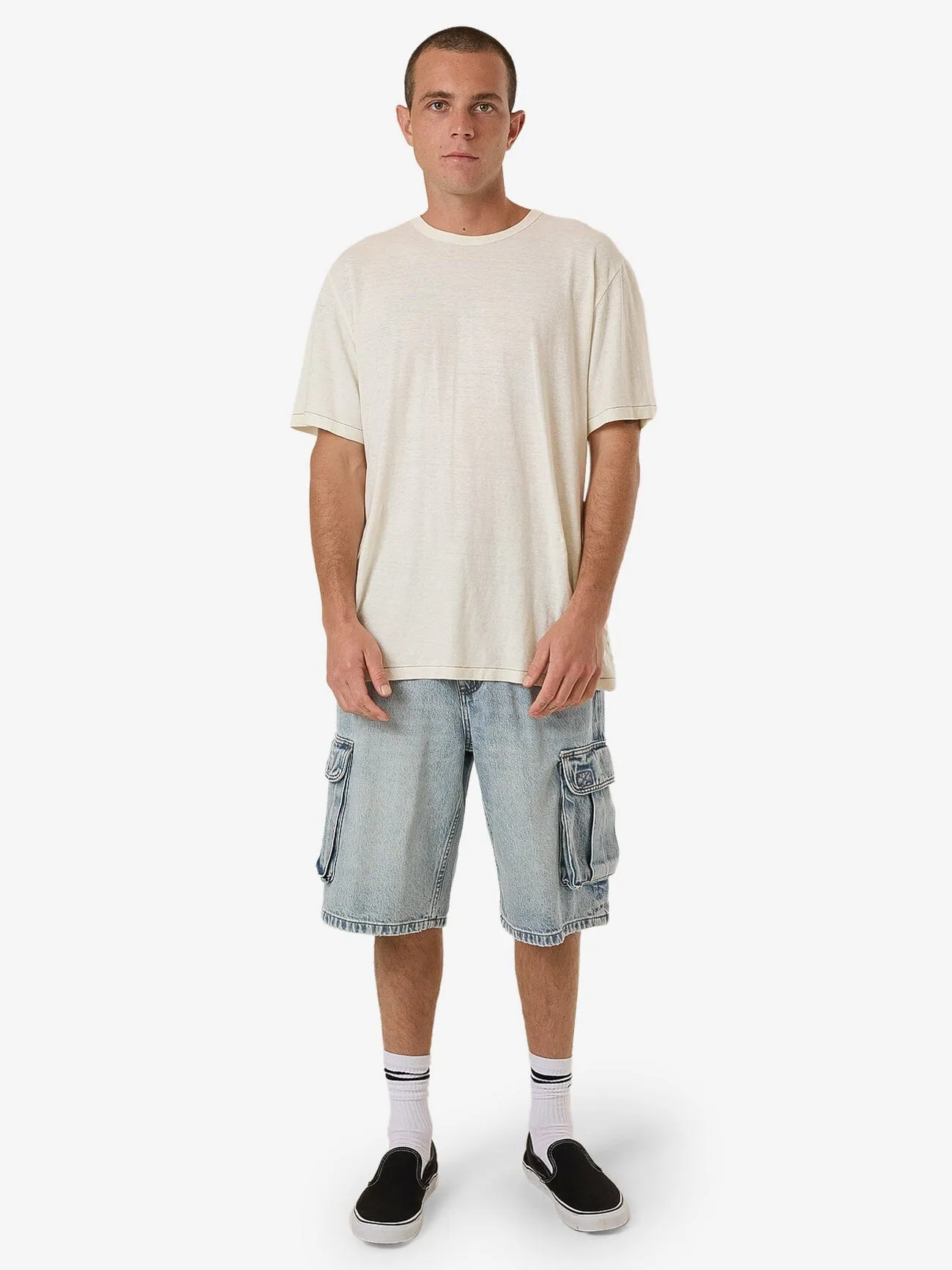 Big Slacker Denim Cargo Short - Tainted Blue