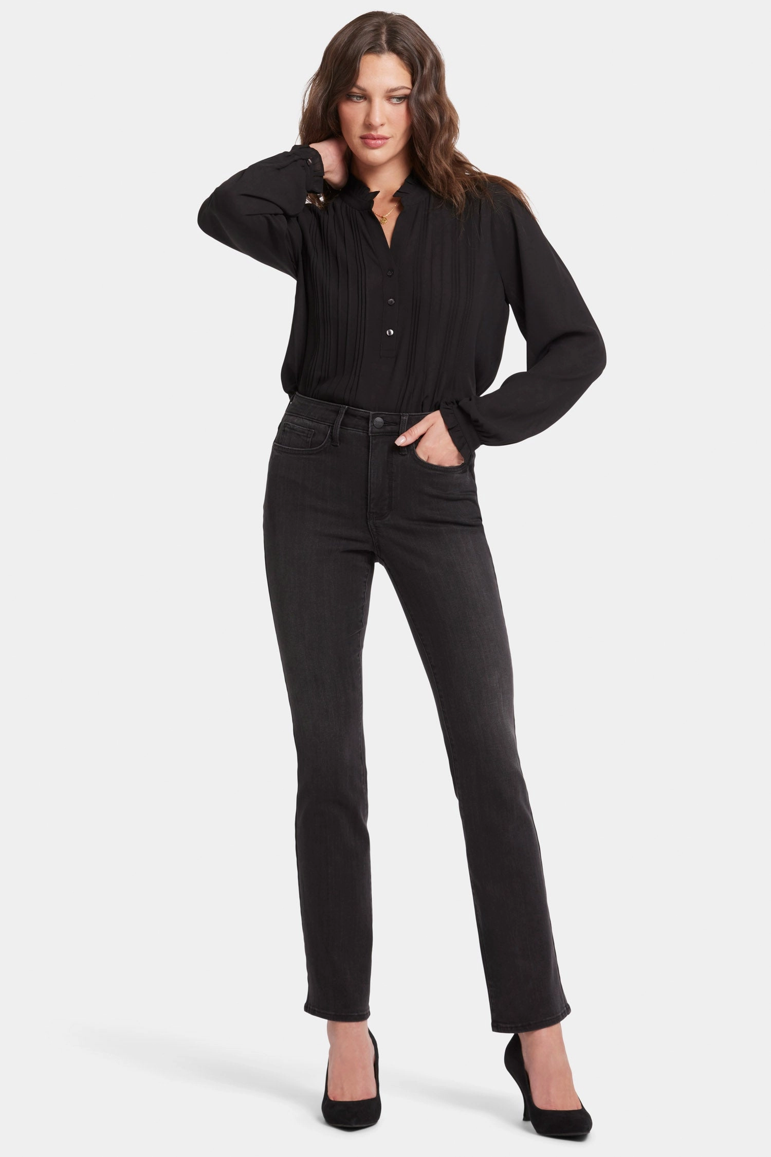 Billie Mini Bootcut Jeans In Petite - Crosswinds
