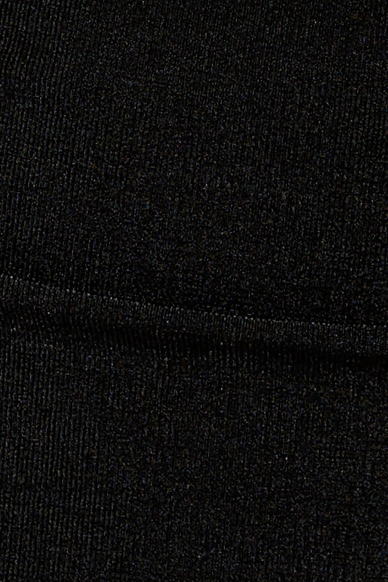 Black Midi Skirt Ruched
