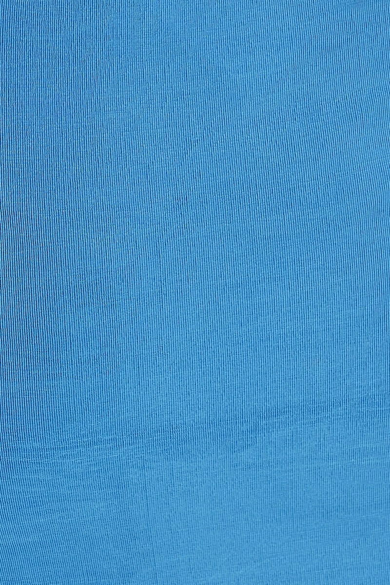 Blue Ruched Midi Skirt