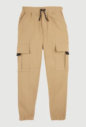 Boys Drawstring Waist Cargo Pocket Joggers
