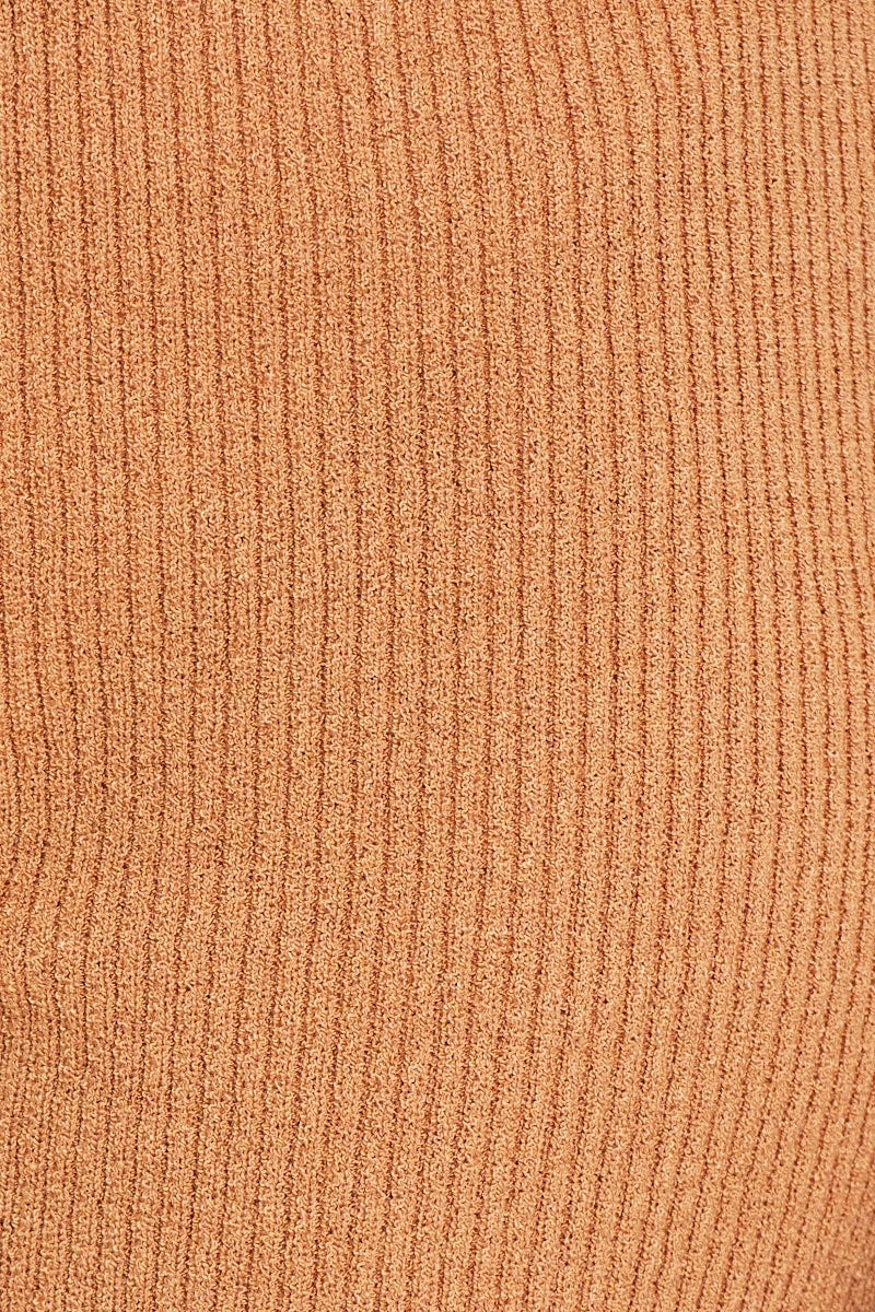 Brown Knit Shorts