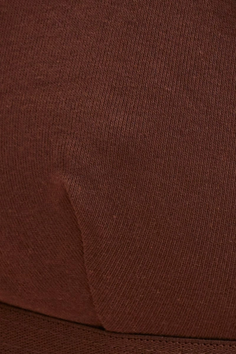 Brown Triangle Bralette Cotton Stretch