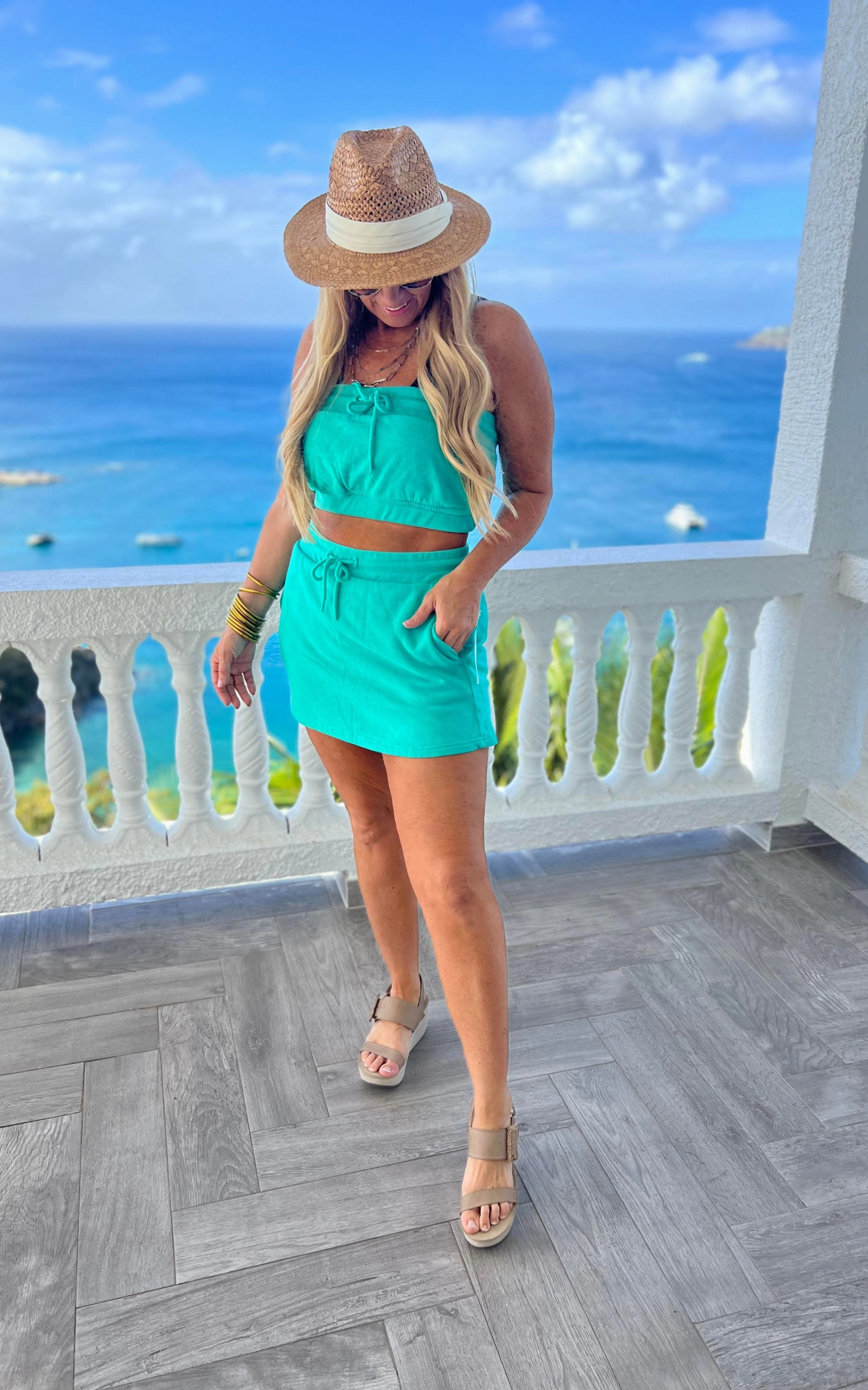 Brushed Matching Tube Top and Skirt Set - Final Sale*
