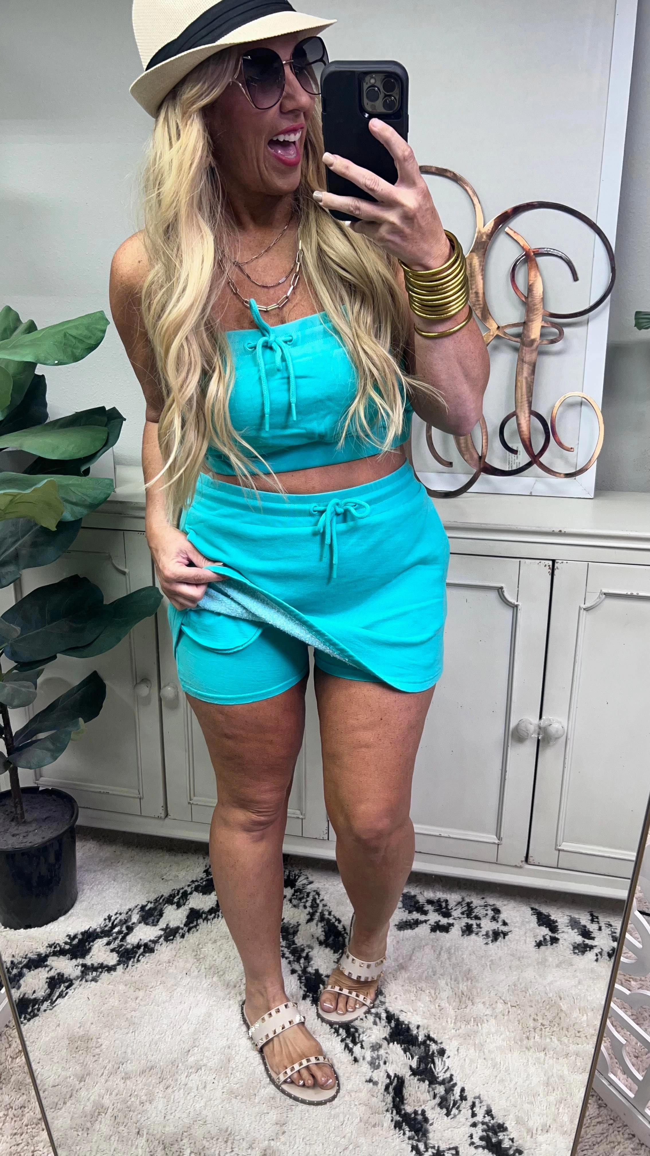 Brushed Matching Tube Top and Skirt Set - Final Sale*