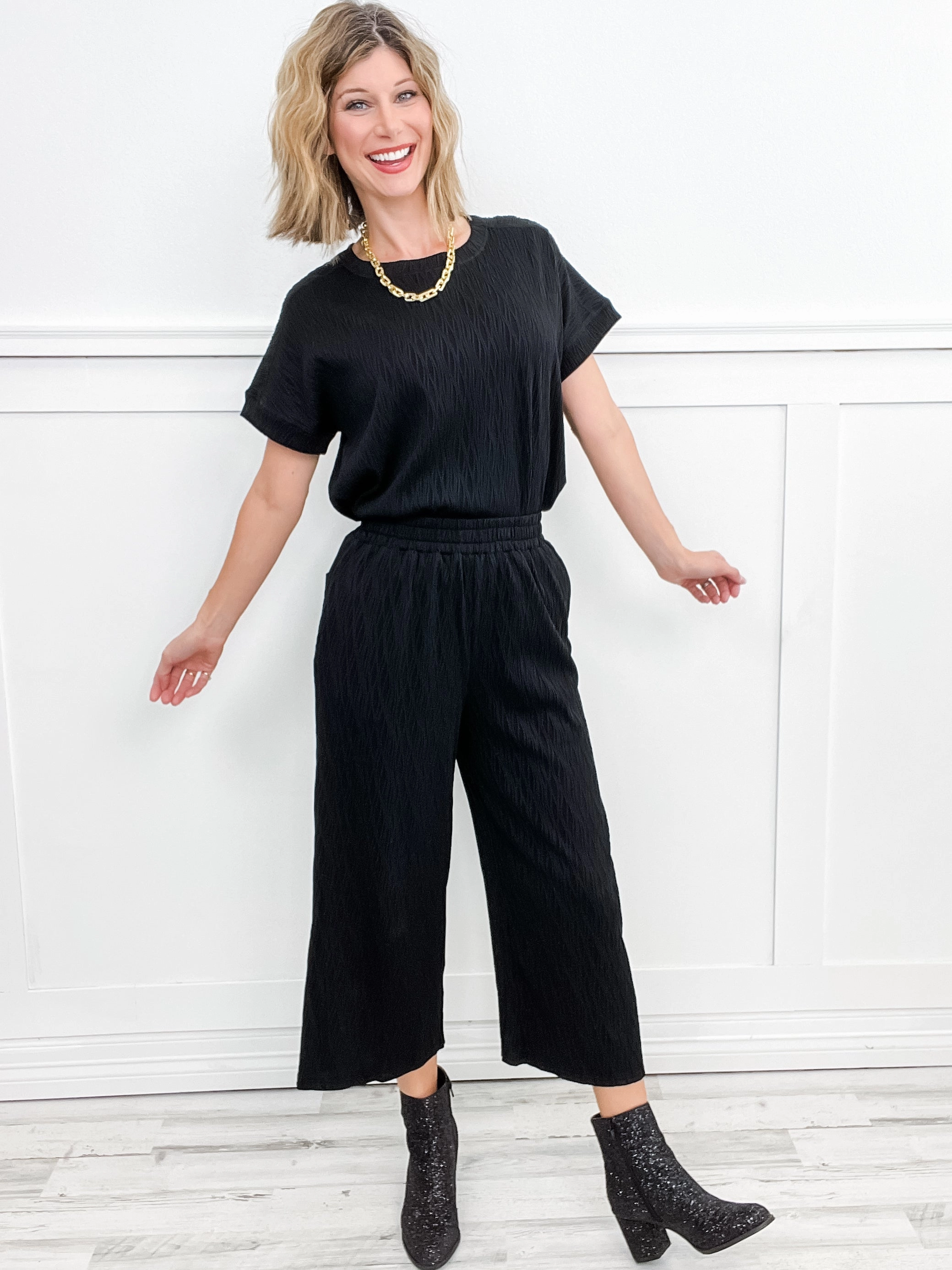 Capri Wide Leg Pants