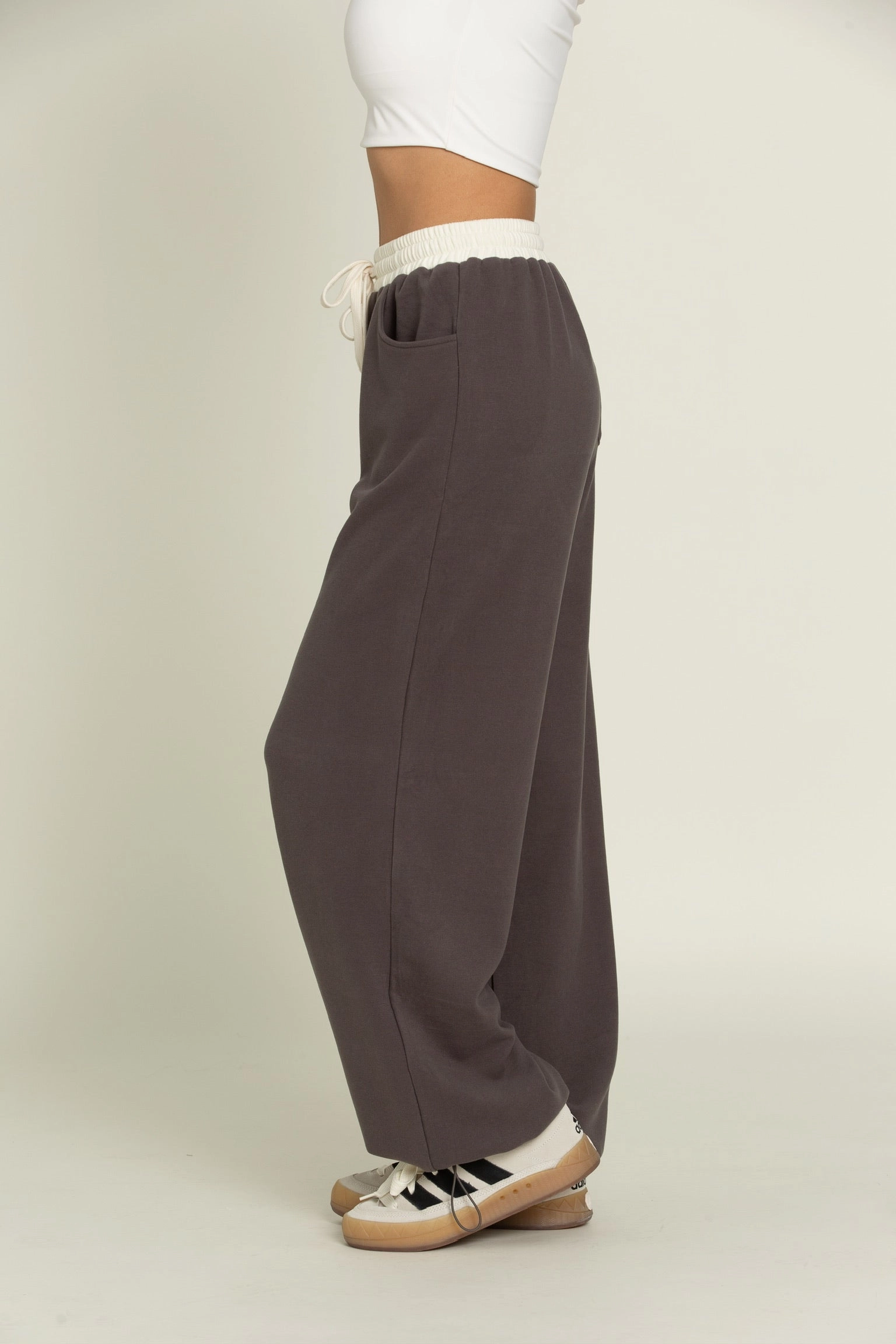 Charcoal Wide Leg Pants