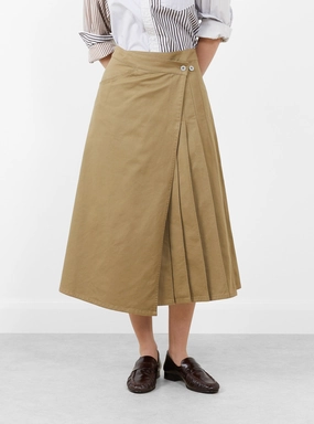 Chino Wrap Skirt Beige
