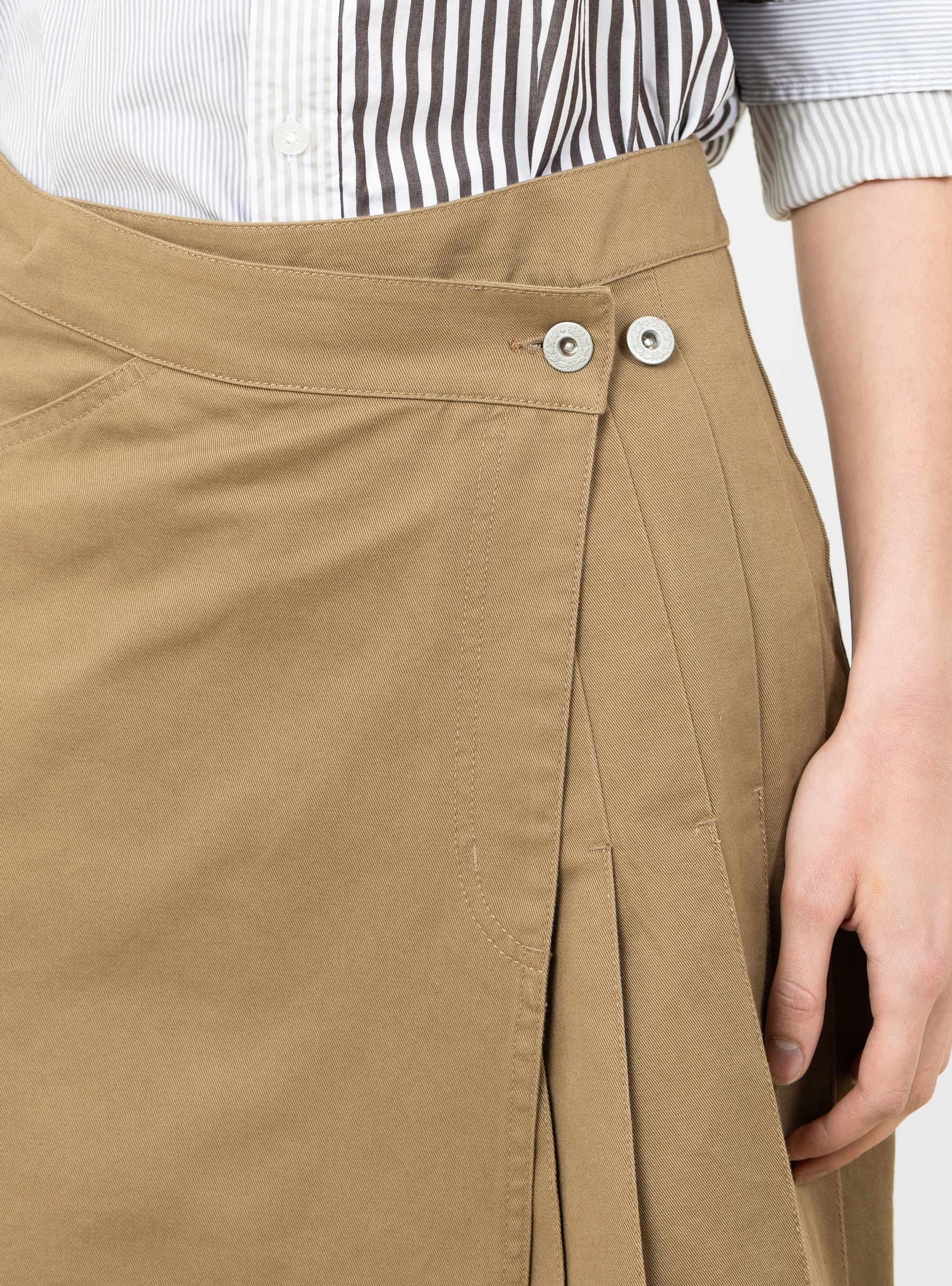 Chino Wrap Skirt Beige