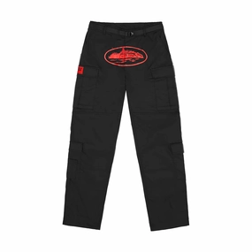 Corteiz Guerillaz Cargo Pants – Red / Black
