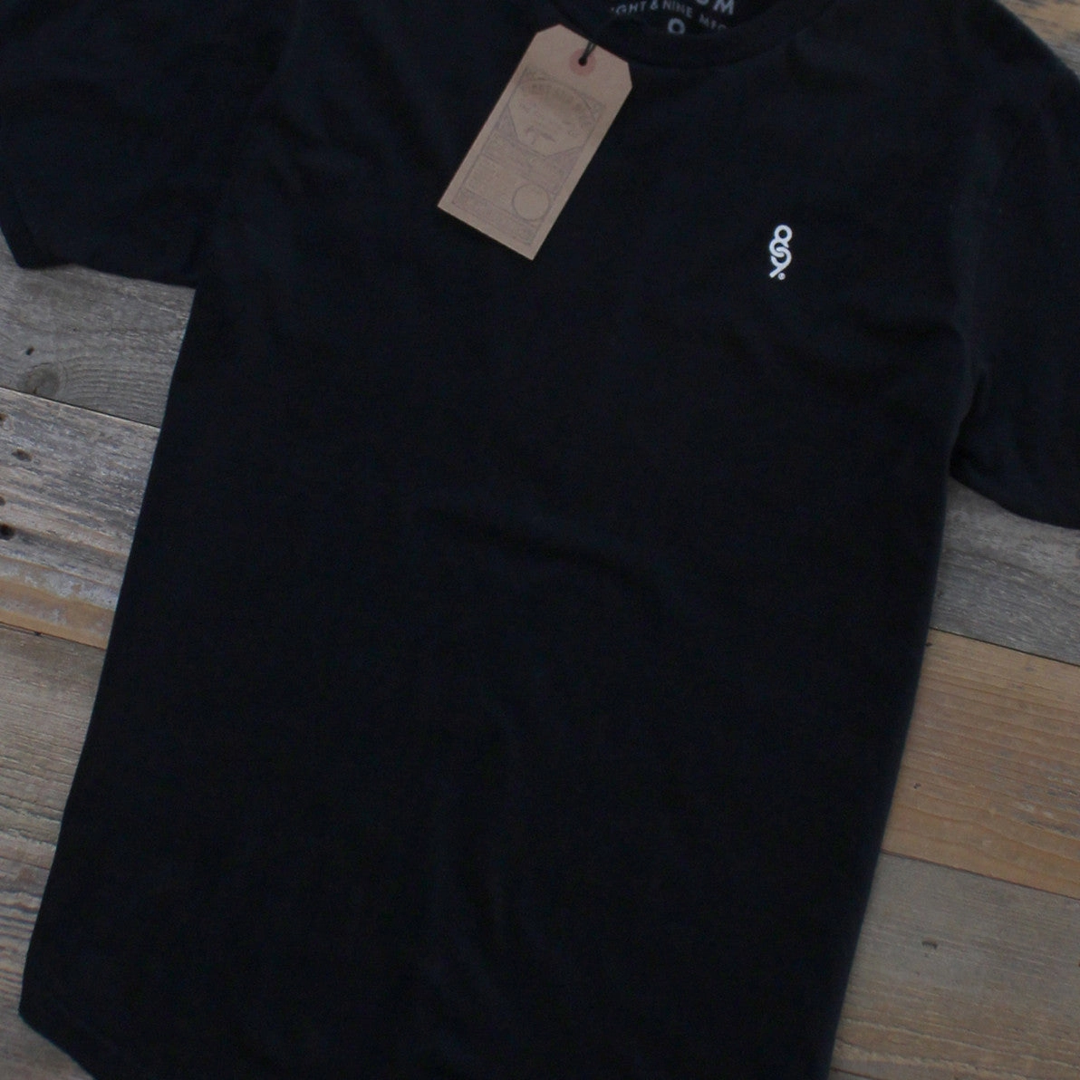 Curved Hem Mini Keys Shirt Black