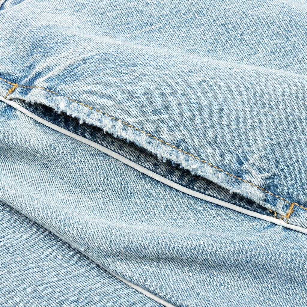 Denim Track Logo Cargos - Light Wash