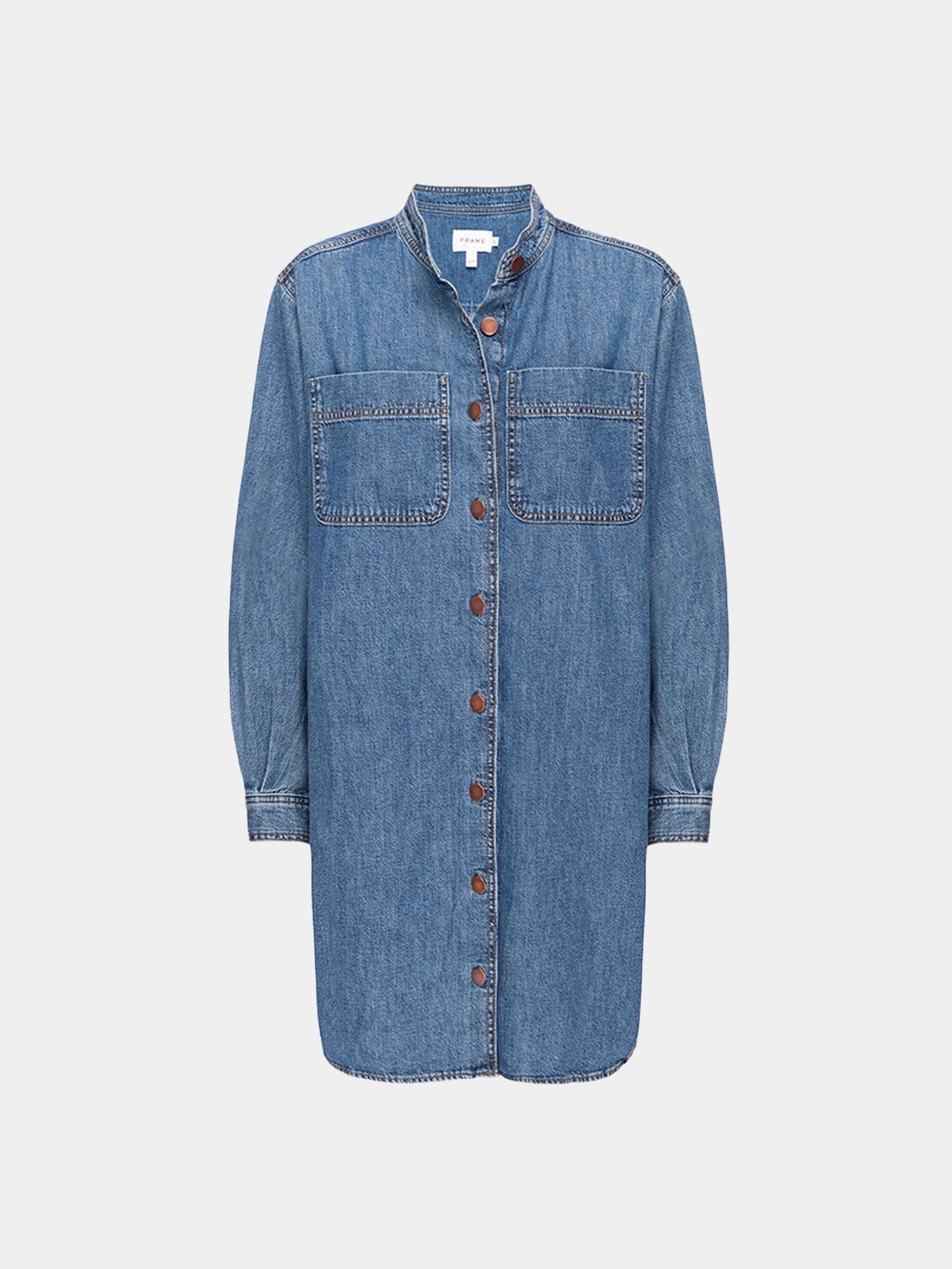 Double Pocket Shirt Dress -- Boy Blue
