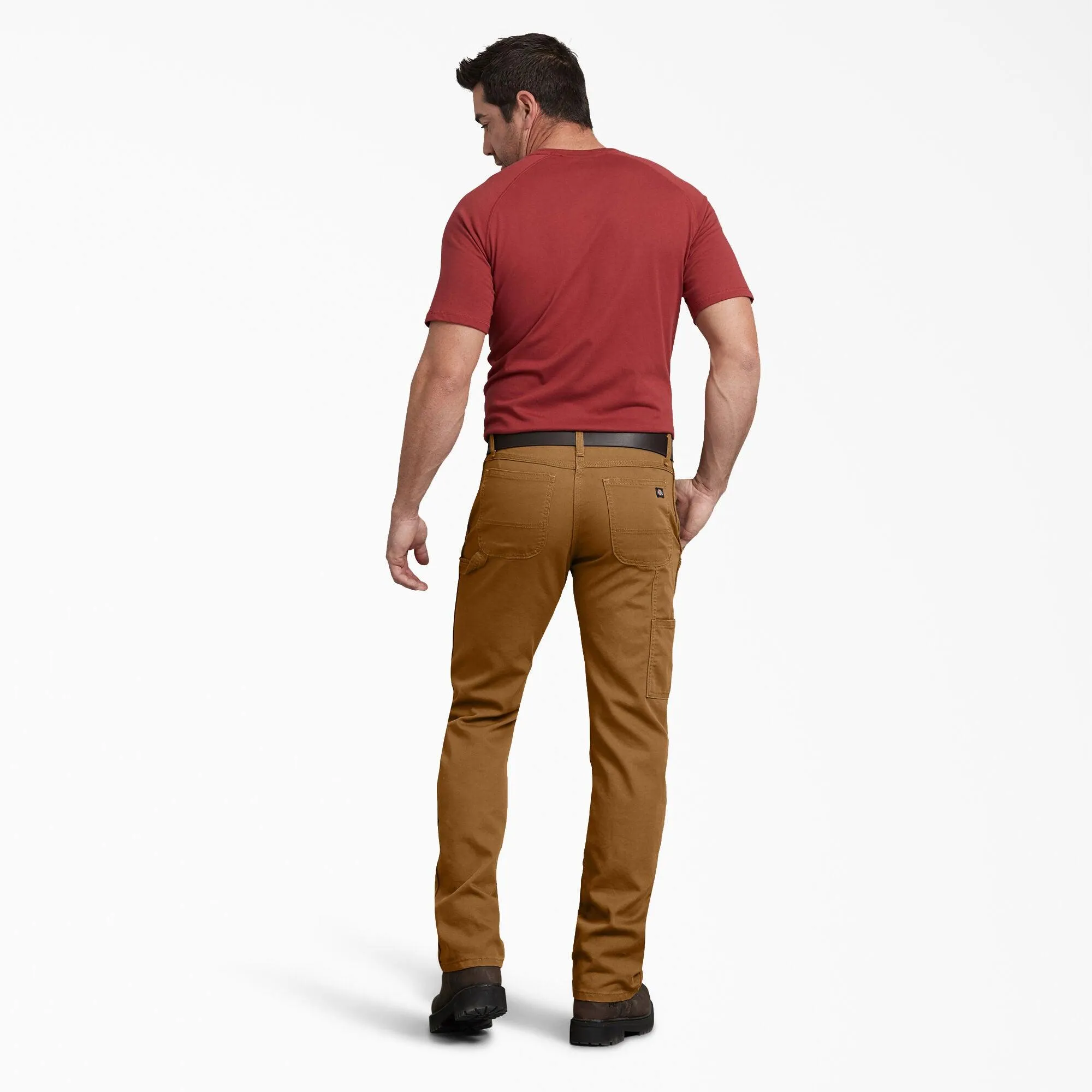 DP802 FLEX Regular Fit Duck Carpenter Pants, Stonewashed Brown Duck