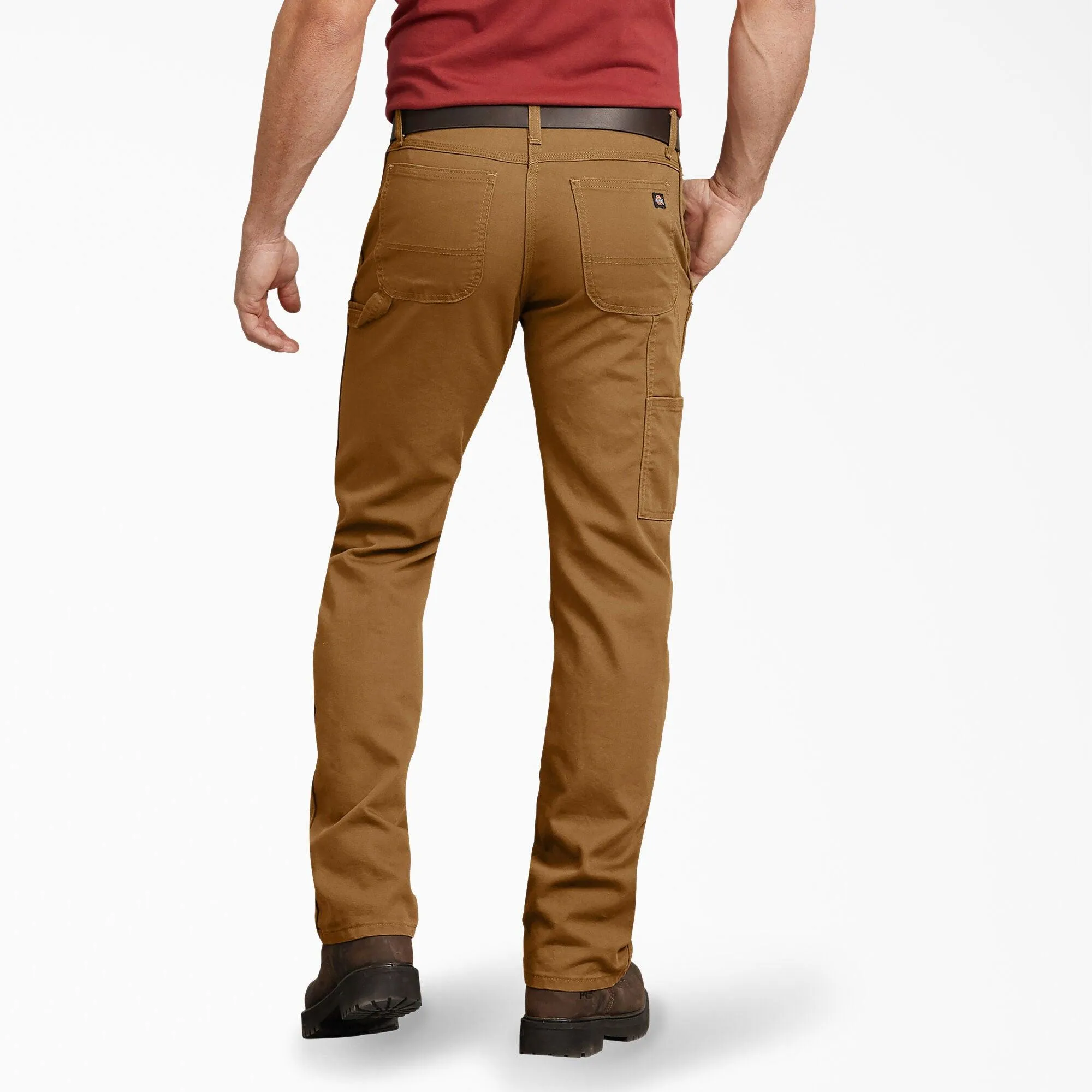 DP802 FLEX Regular Fit Duck Carpenter Pants, Stonewashed Brown Duck