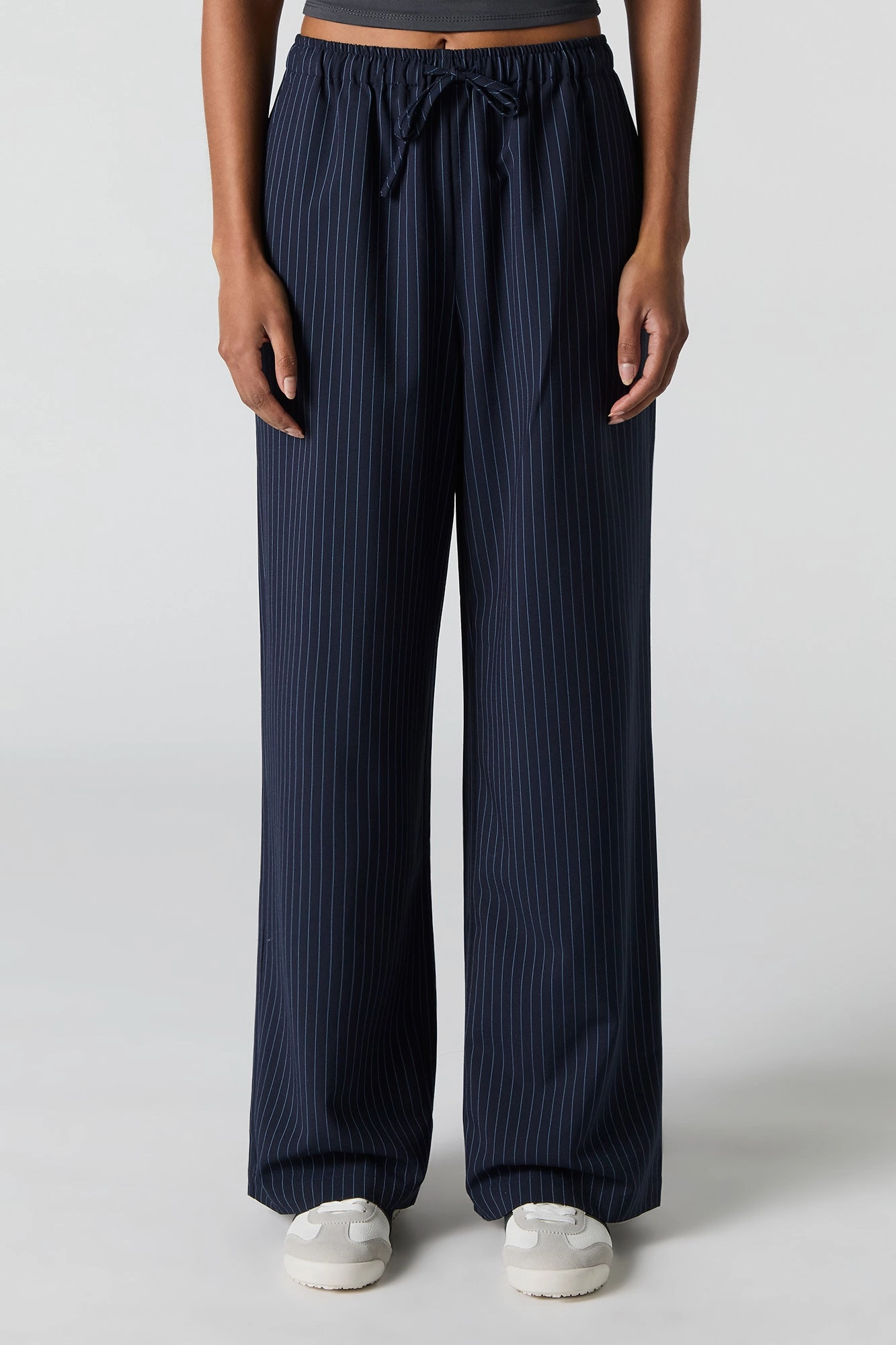 Drawstring Wide Leg Dress Pant