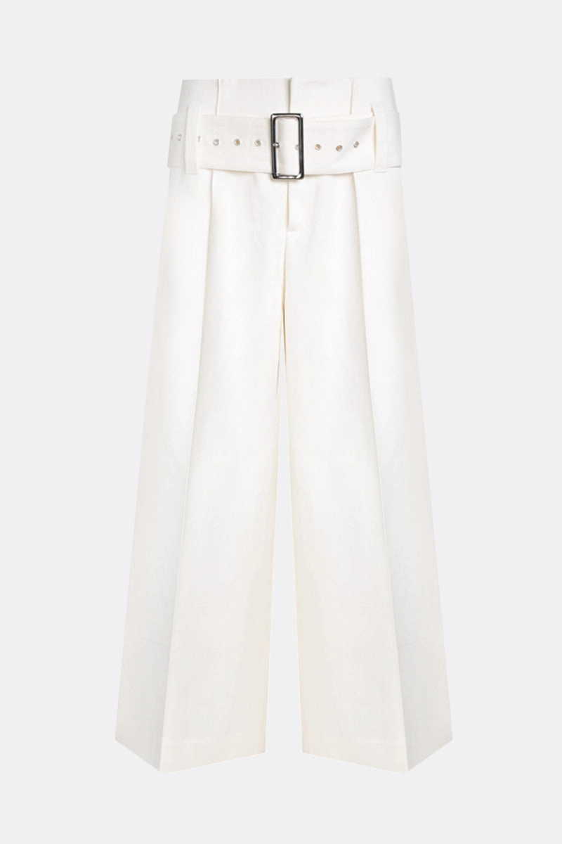 drill wide-leg pants