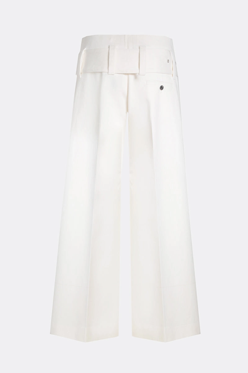 drill wide-leg pants