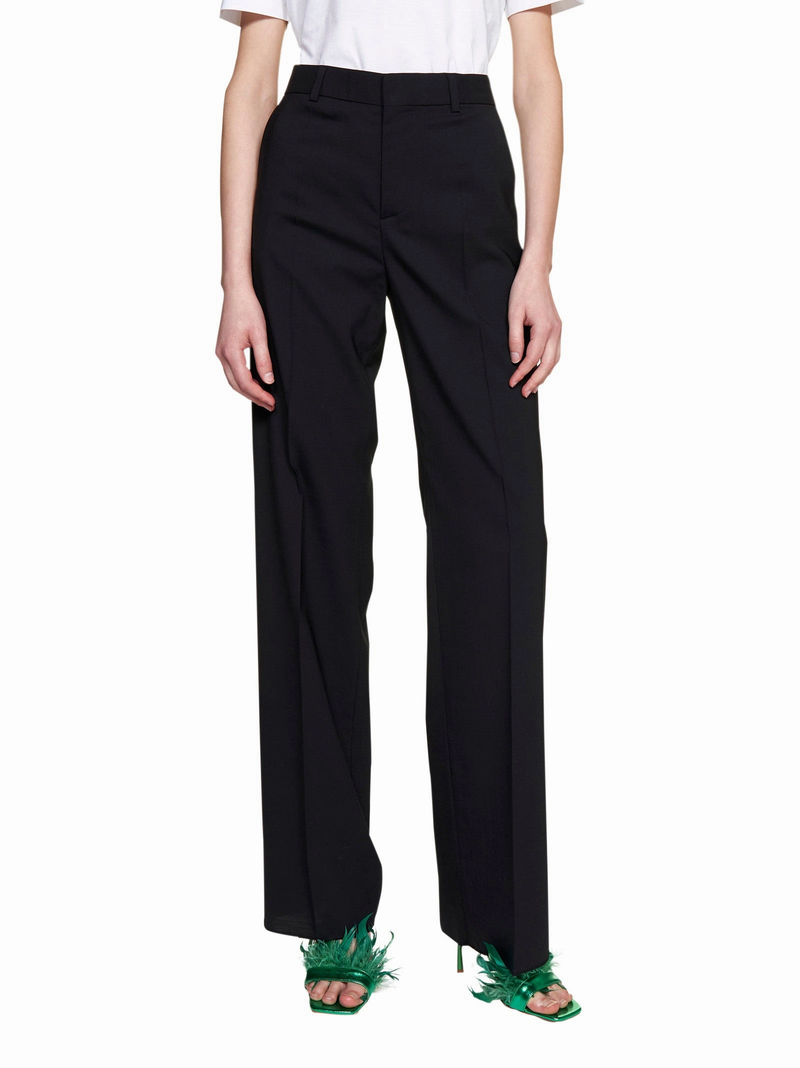 Dsquared2 Logo Plaque Wide-Leg Trousers