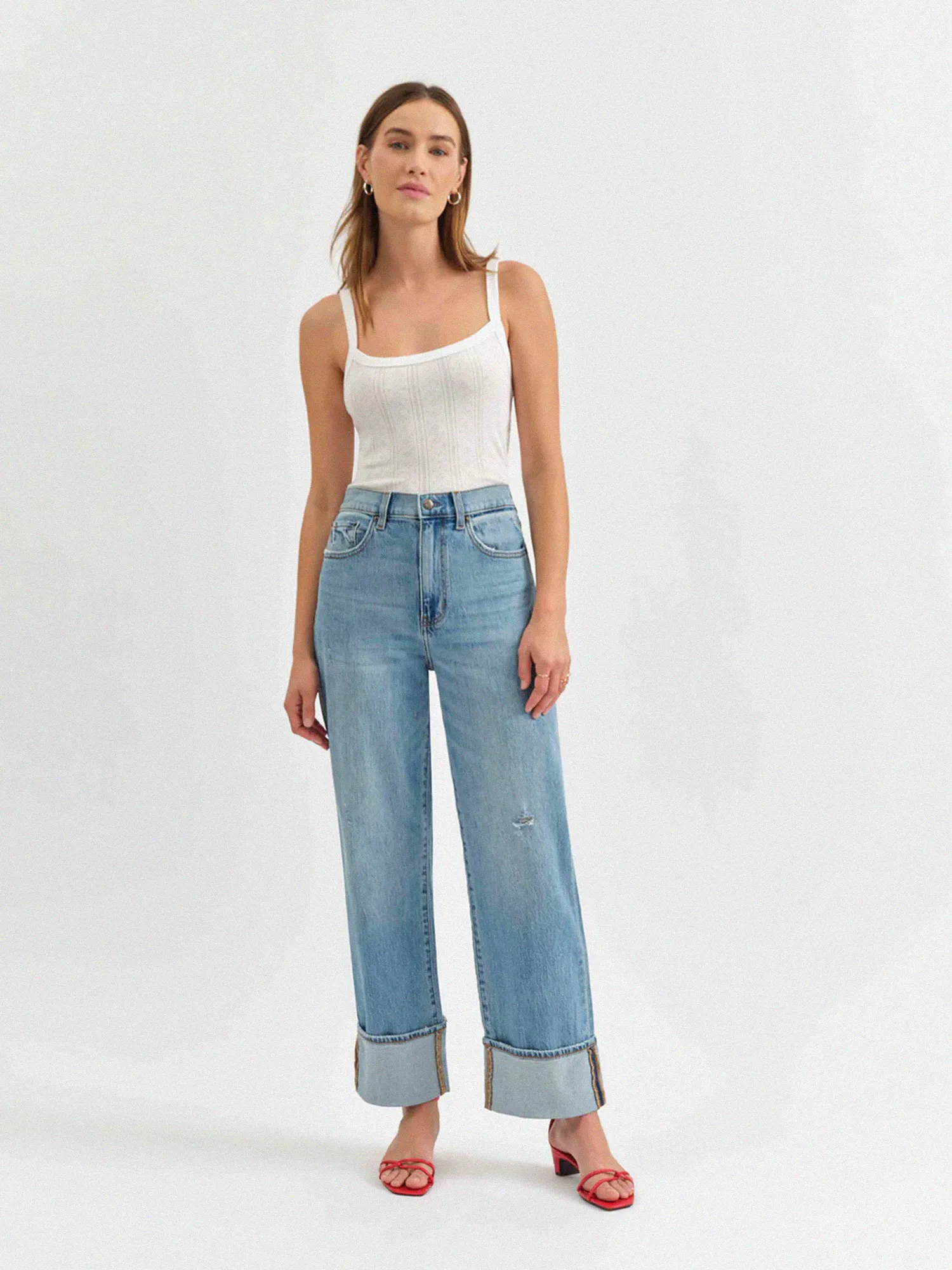 Eastside Loose Cuffed Denim Jeans