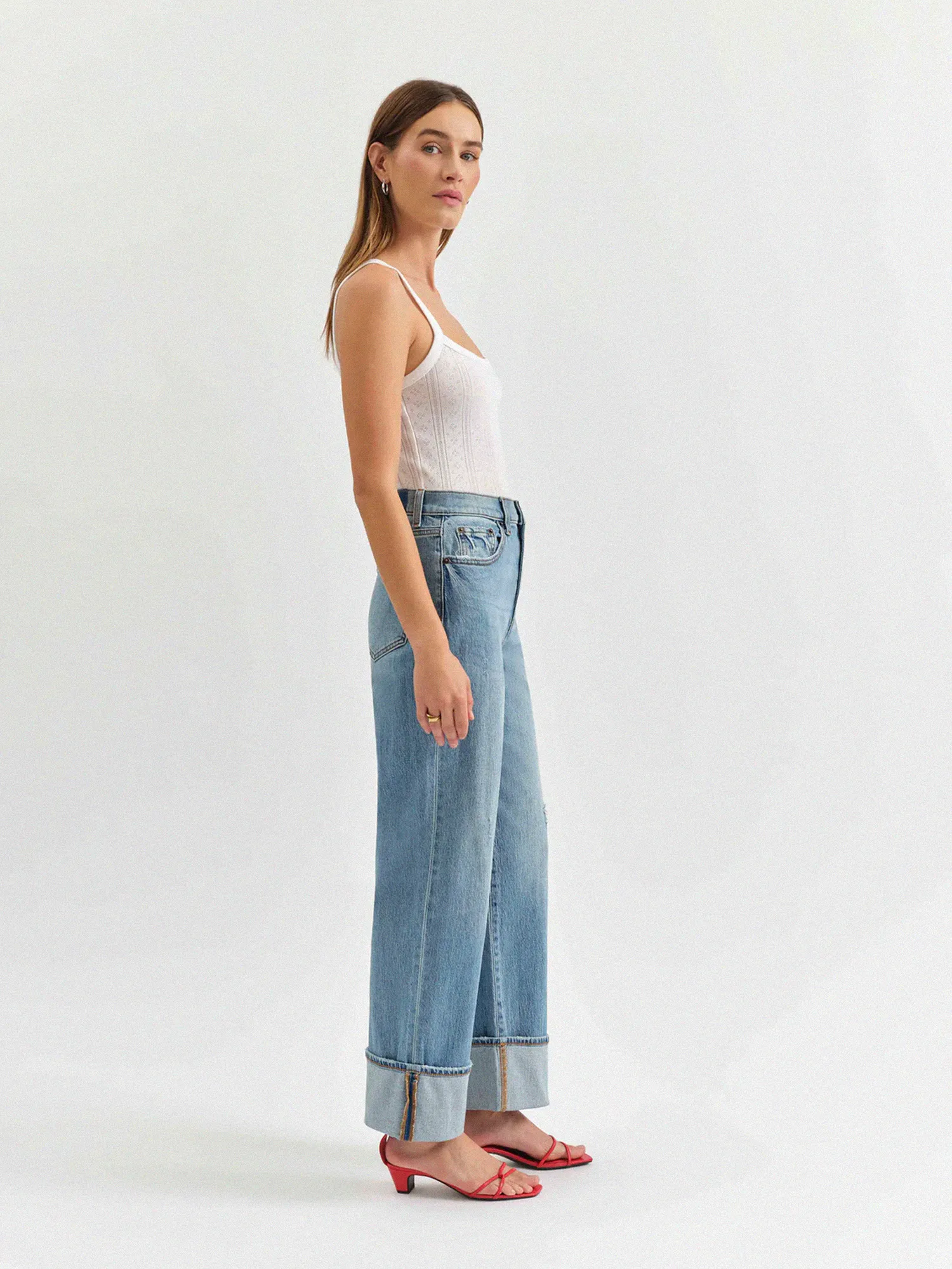 Eastside Loose Cuffed Denim Jeans