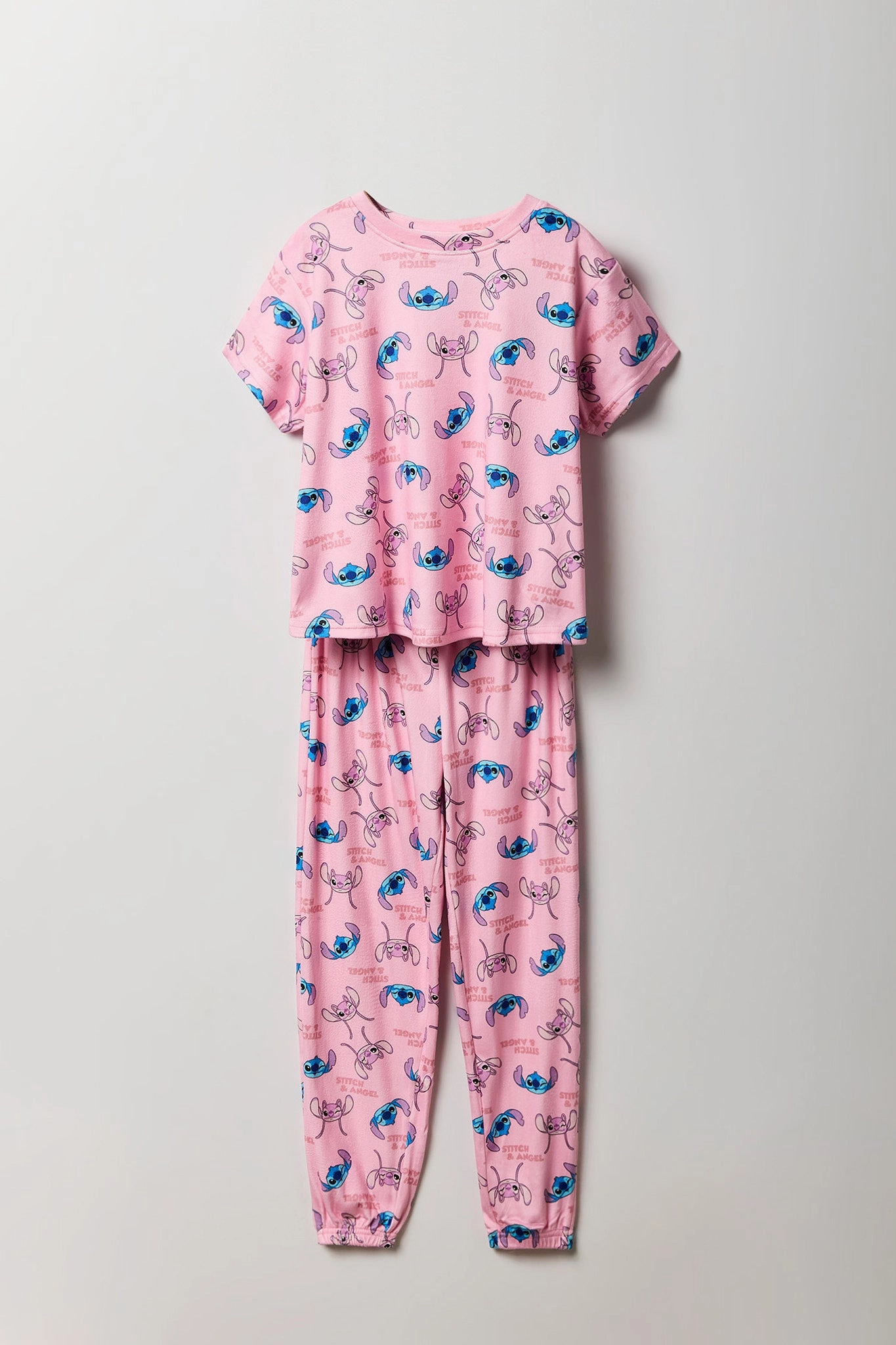 Ensemble avec t-shirt à imprimé Angel & Stitch et pantalon pour fille