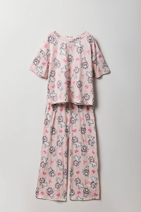Ensemble avec t-shirt à imprimé Marie et pantalon pour fille