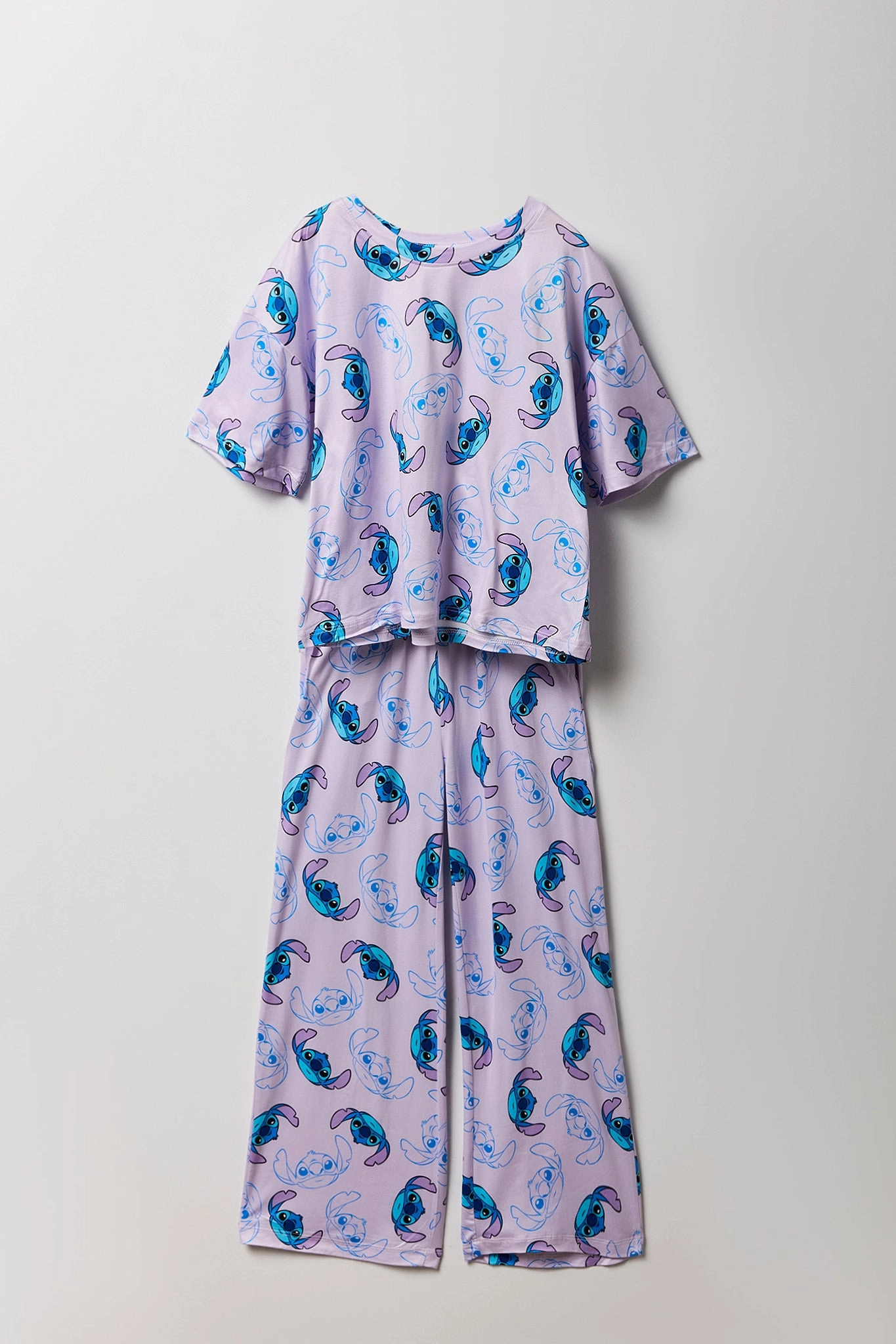 Ensemble avec t-shirt à imprimé Stitch et pantalon pour fille