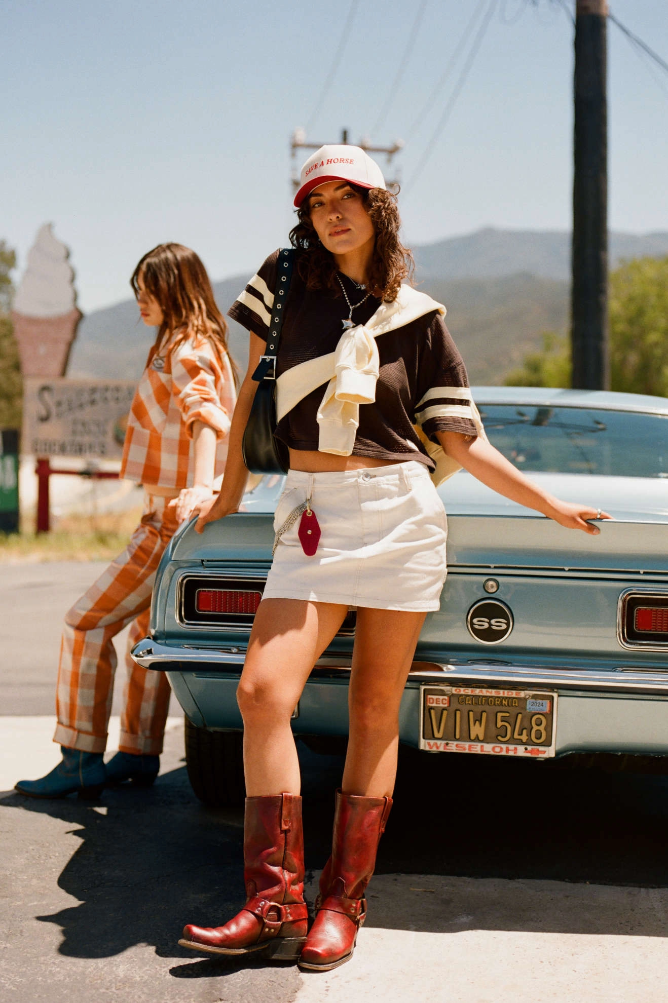 Essex Painter Mini Skirt - Egret White