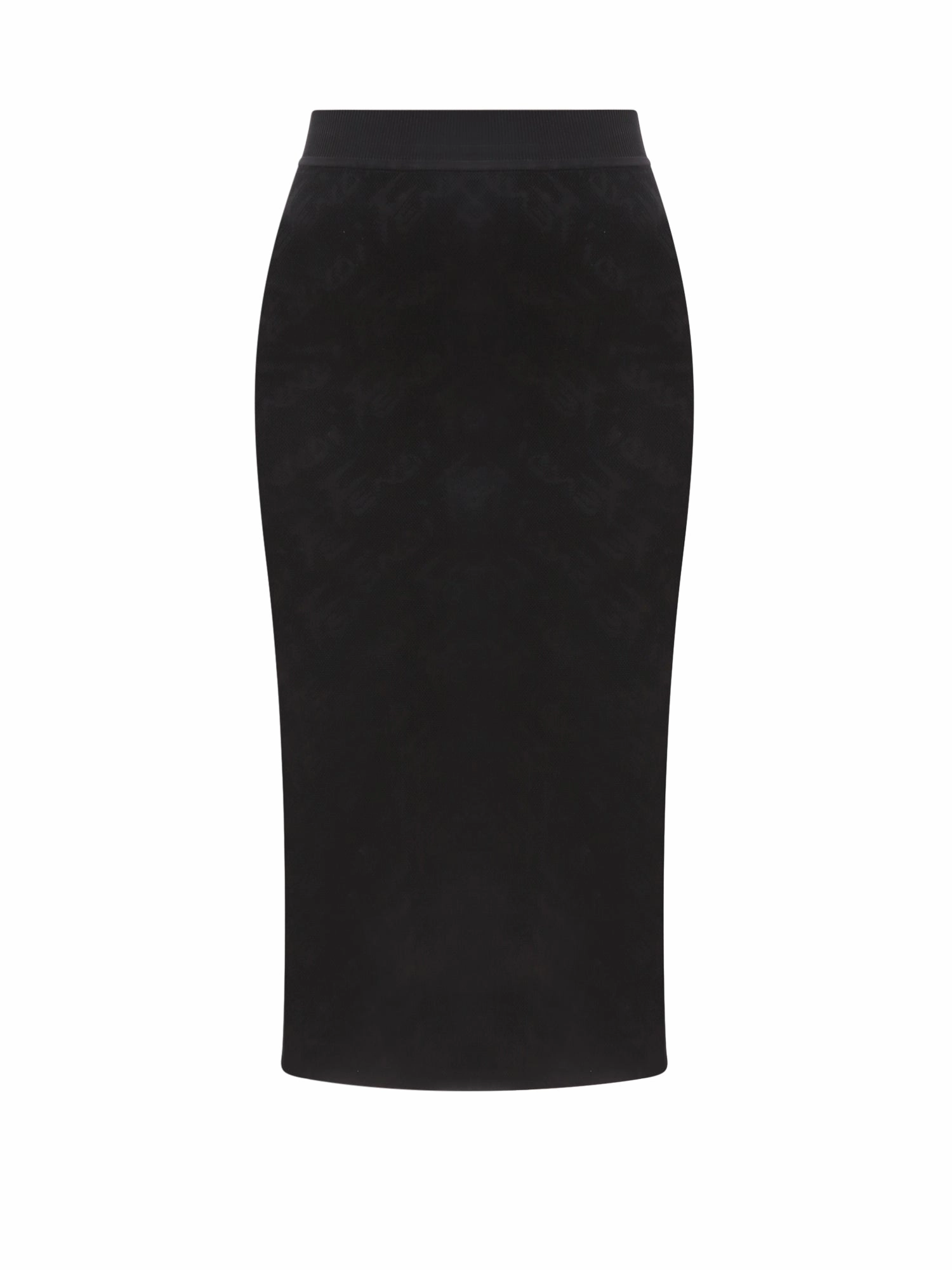 Fendi Logo Jacquard Elastic Waist Skirt