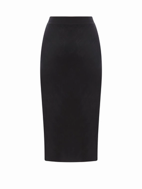 Fendi Logo Jacquard Elastic Waist Skirt