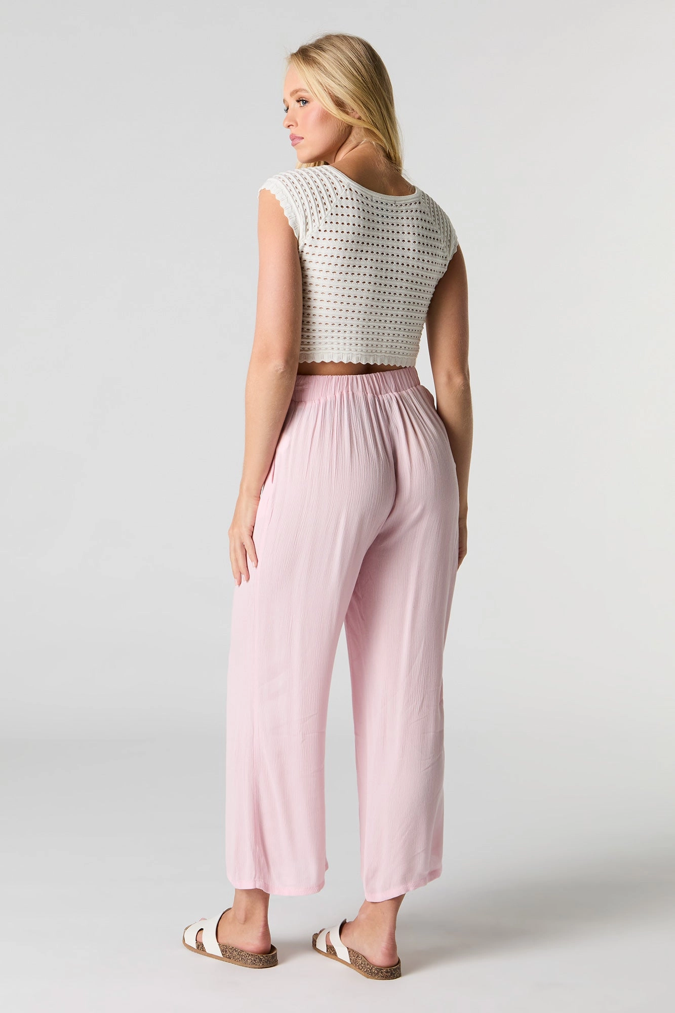 Flowy Wide Leg Cropped Pant