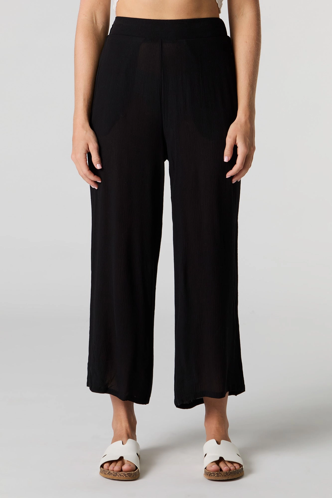 Flowy Wide Leg Cropped Pant