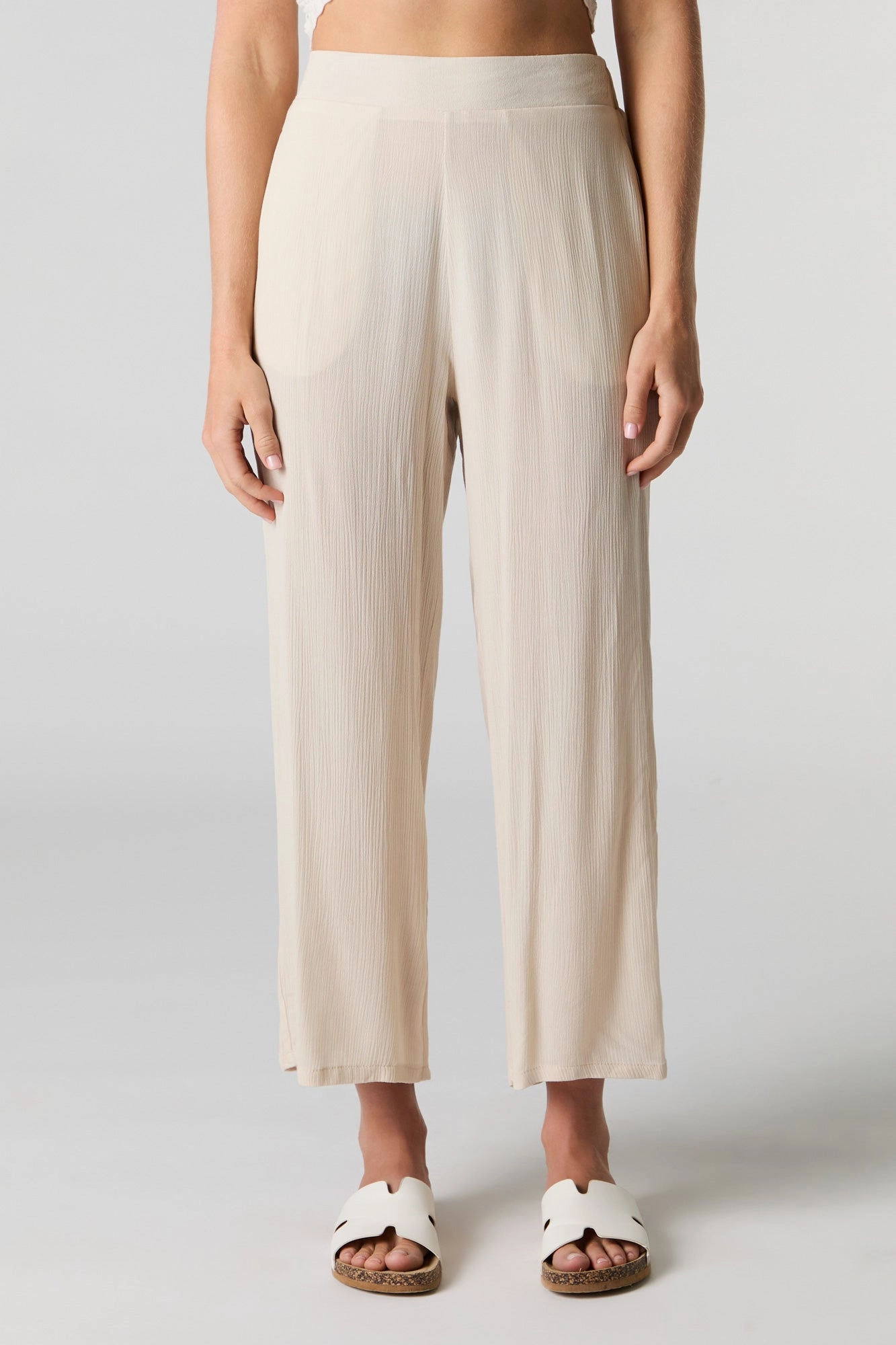 Flowy Wide Leg Cropped Pant