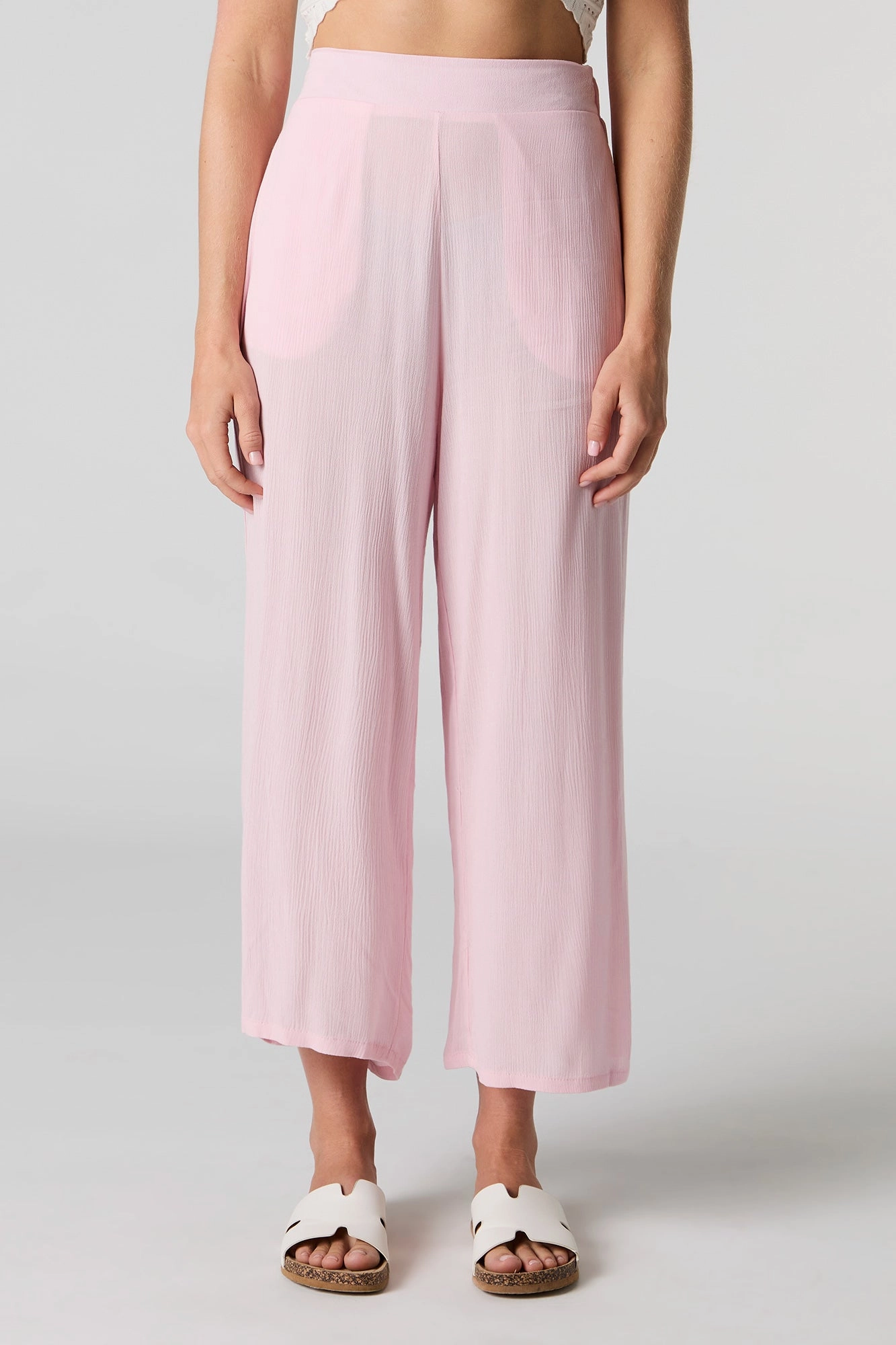 Flowy Wide Leg Cropped Pant