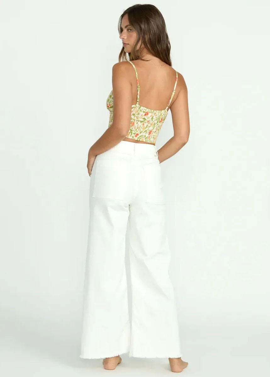 Free Fall High-Waist Pants - Salt Crystal