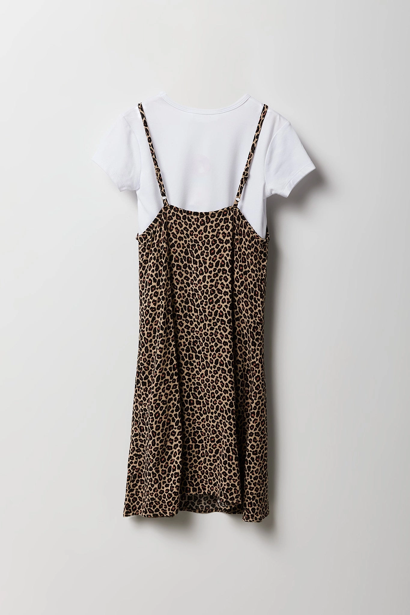 Girls T-Shirt & Crinkle Dress 2 Piece Set