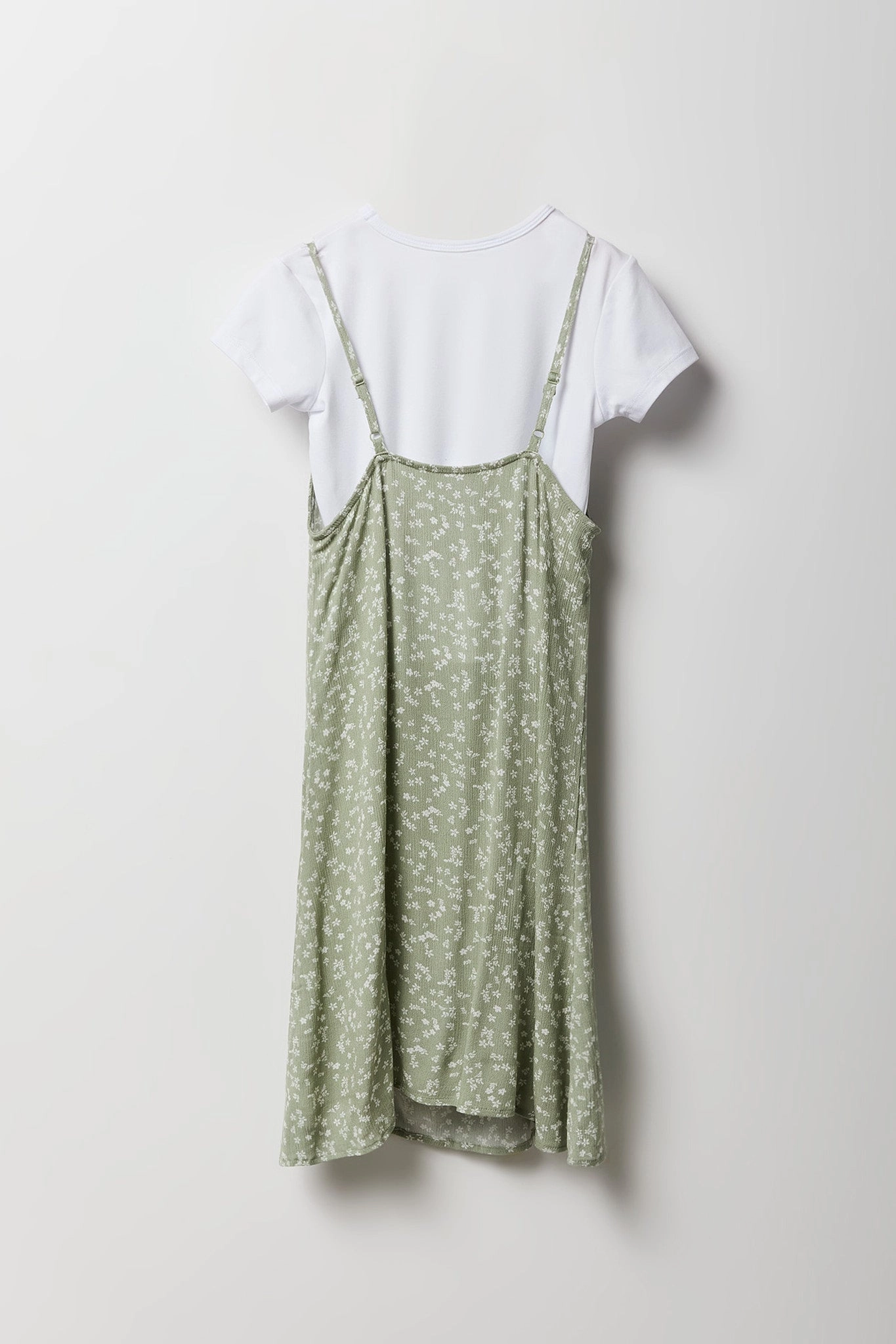 Girls T-Shirt & Crinkle Dress 2 Piece Set