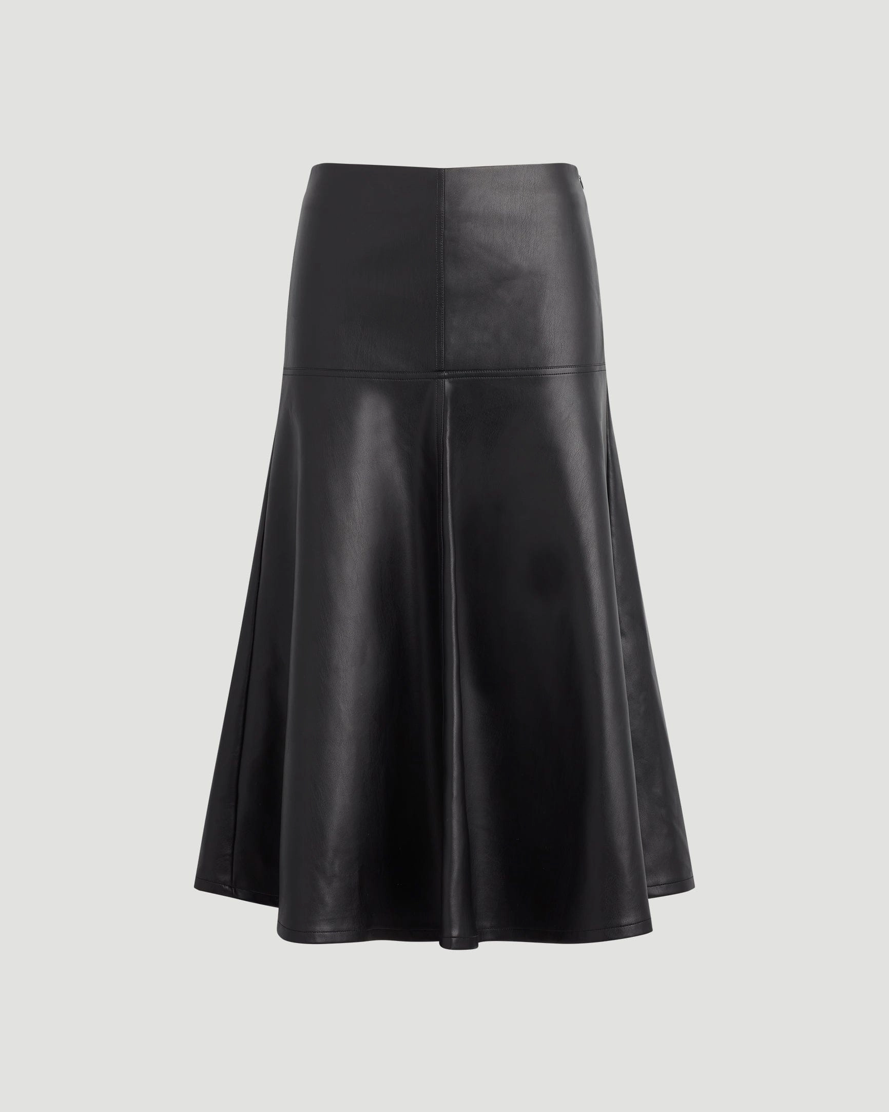 Harley A-Line Vegan Leather Skirt (Petite)