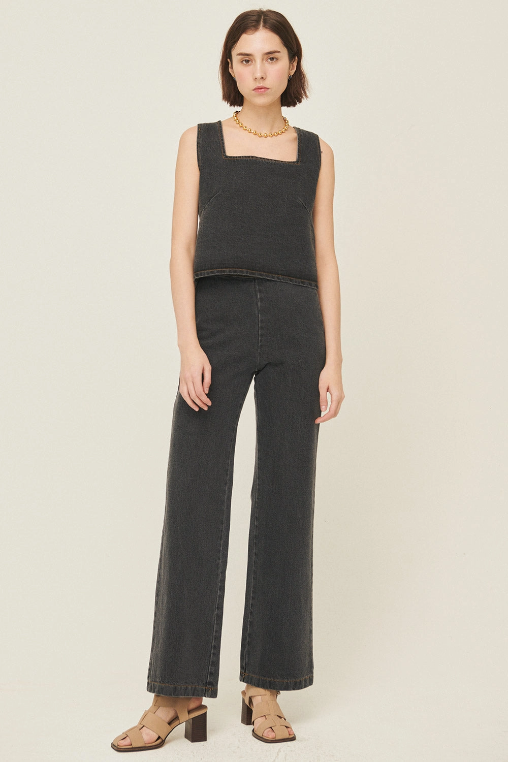 Harper Sleeveless Denim Top