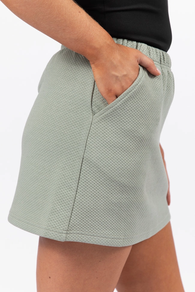 Have It My Way Sage Textured Knit Skort