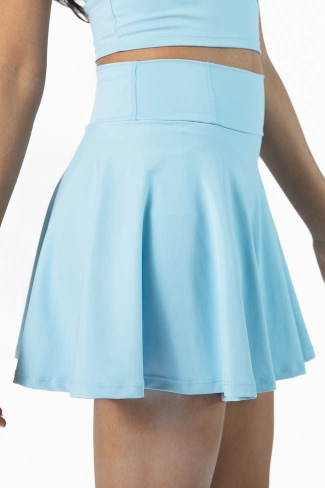 Head Start Light Blue Pleated Active Skort