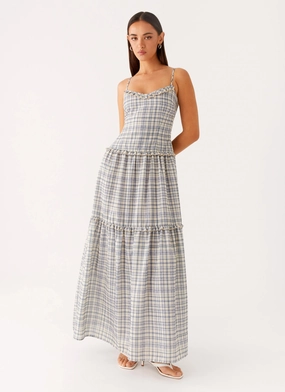 Hermie Midi Dress - Check